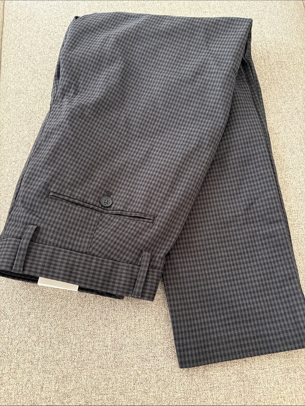 Banana Republic Gray Micro-Check Dress Pants